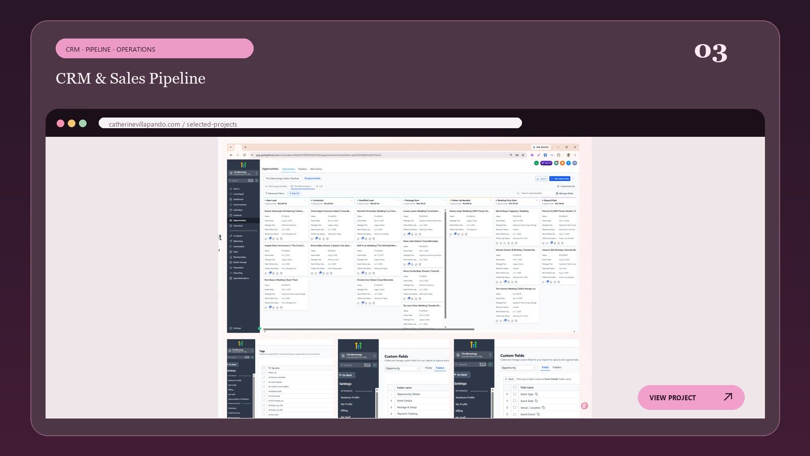 CRM and sales pipeline project preview