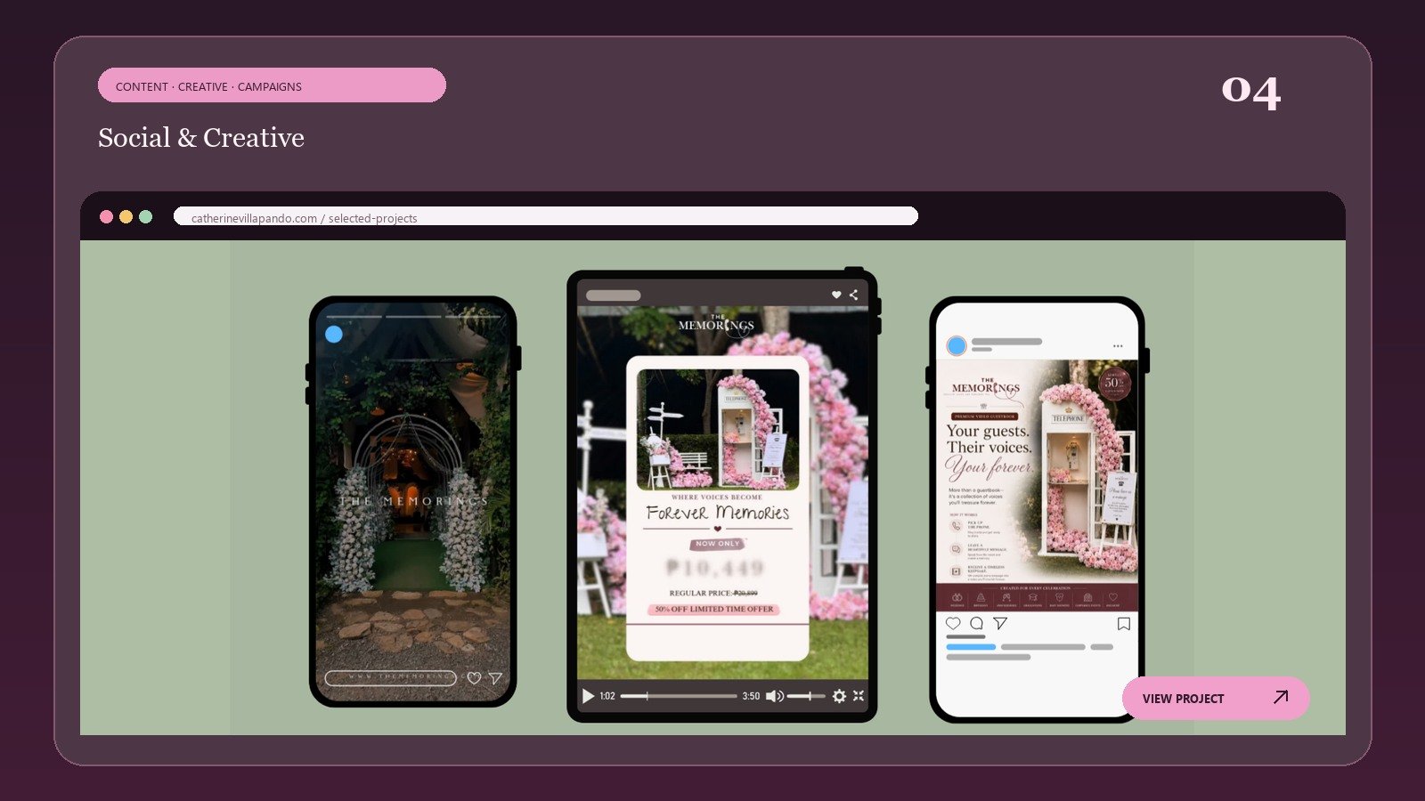 Social media and creative marketing project preview